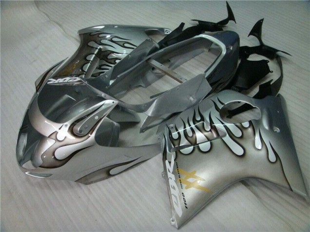 Buy 1996-2007 Flame Silver Grey Honda CBR1100XX Motorcycle Fairings Kits UK