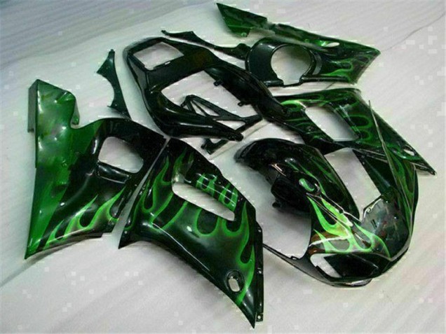 Buy 1998-2002 Green Black Yamaha YZF R6 Motor Bike Fairings UK