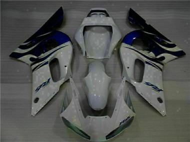 Buy 1998-2002 White Blue Yamaha YZF R6 Bike Fairings UK