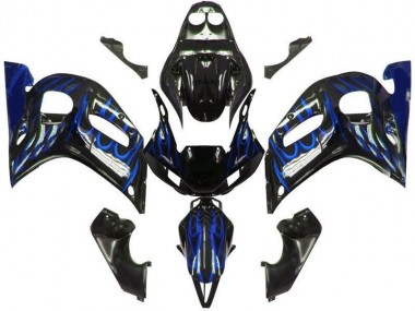 Buy 1998-2002 Black Blue Flame Yamaha YZF R6 Motorcycle Bodywork UK