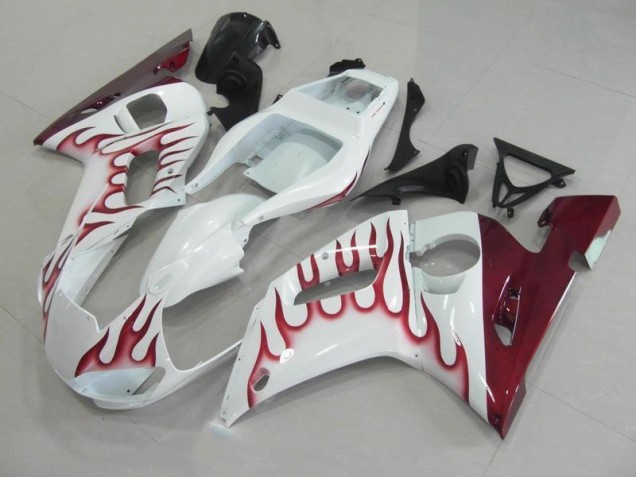 Buy 1998-2002 Red Flame Yamaha YZF R6 Motorcycle Fairing UK