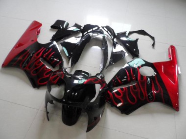 Buy 2000-2001 Red Flame Kawasaki ZX12R Motorbike Fairing UK