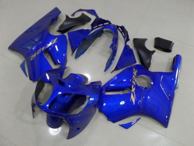 Buy 2000-2001 Blue with Gold Sticker Kawasaki ZX12R Replacement Motorcycle Fairings UK