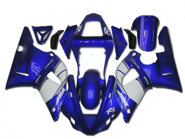 Buy 2000-2001 Blue White Yamaha YZF R1 Motorcycle Fairings UK