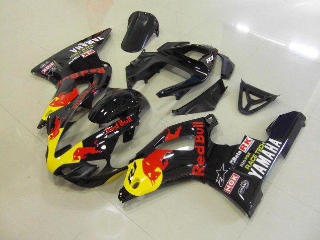 Buy 2000-2001 Black Red Bull Yamaha YZF R1 Bike Fairings UK