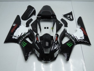 Buy 2000-2001 Black White Monster Yamaha YZF R1 Bike Fairing UK