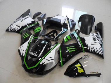 Buy 2000-2001 Black White Green Monster Yamaha YZF R1 Bike Fairings UK