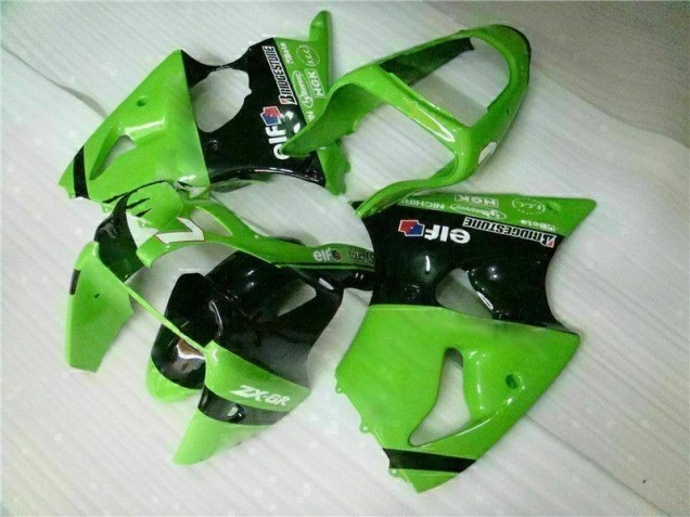 Buy 2000-2002 Green Black Kawasaki ZX6R Bike Fairings UK