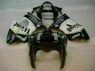 Buy 2000-2002 Black West Ninja Kawasaki ZX6R Motorcycle Fairings Kits UK