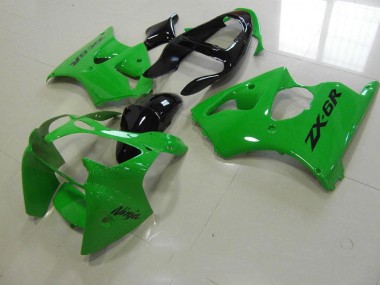 Buy 2000-2002 Green Black Tail Kawasaki ZX6R Motorbike Fairing Kits UK