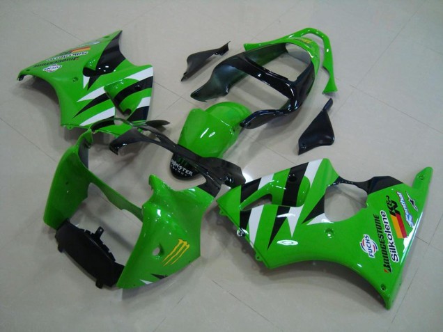 Buy 2000-2002 Green Black Kawasaki ZX6R Motor Fairings UK