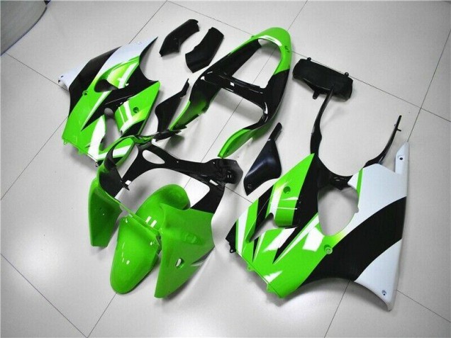 Buy 2000-2002 Green White Black Kawasaki ZX6R Bike Fairing Kit UK