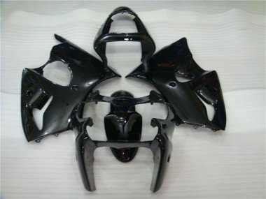 Buy 2000-2002 Glossy Black Kawasaki ZX6R Motorbike Fairing Kits UK