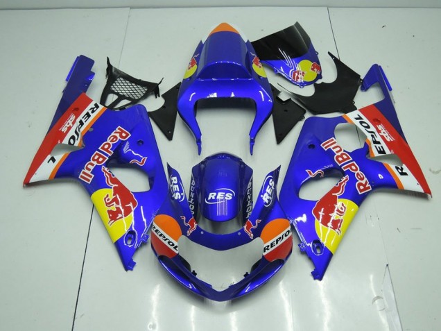 Buy 2000-2002 Blue Red Bull Suzuki GSXR 1000 Motorbike Fairing Kits UK