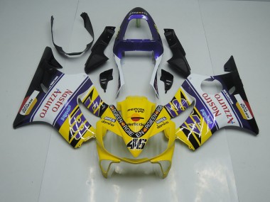 Buy 2001-2003 Yellow White Nastro Azzurro Honda CBR600 F4i Motorbike Fairing UK