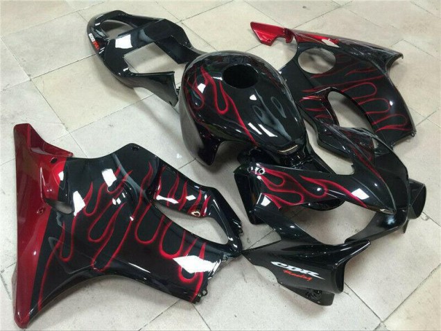 Buy 2001-2003 Red Flame Honda CBR600 F4i Motorcycle Fairings Kit UK