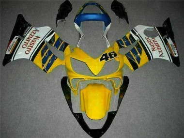 Buy 2001-2003 Yellow White Honda CBR600 F4i Moto Fairings UK