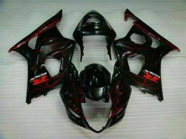 Buy 2003-2004 Red Flame Suzuki GSXR 1000 Bike Fairing Kit UK