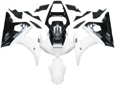 Buy 2003-2005 Black White Yamaha YZF R6 Motorcycle Fairing Kits UK