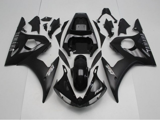 Buy 2003-2005 Black with Silver Decals Yamaha YZF R6 Motorcycle Fairing Kits UK