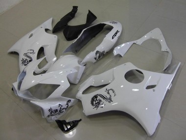 Buy 2004-2007 White with Black Dragon Honda CBR600 F4i Motorcycle Fairings UK