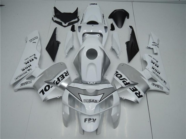 Buy 2005-2006 White Silver Black Repsol Honda CBR600RR Motorbike Fairing UK