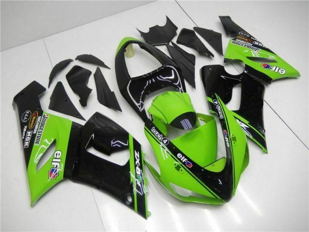 Buy 2005-2006 Green Kawasaki ZX6R Motorcycle Fairings Kit UK