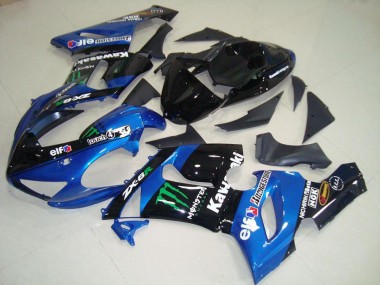 Buy 2005-2006 Blue Monster Kawasaki ZX6R Moto Fairings UK