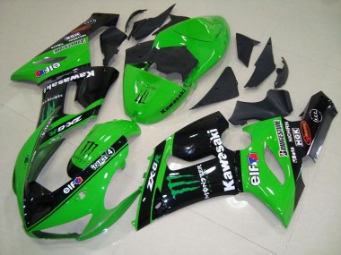 Buy 2005-2006 Green Monster Kawasaki ZX6R Motorcycle Fairing Kit UK