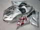 Buy 2005-2006 Silver Red Flames Kawasaki ZX6R Motorcycle Fairings UK