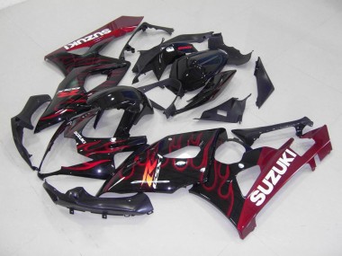 Buy 2005-2006 Red Flame Suzuki GSXR 1000 Motorcycle Fairings UK