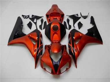 Buy 2006-2007 Orange Black Honda CBR1000RR Motorcycle Fairings Kit UK