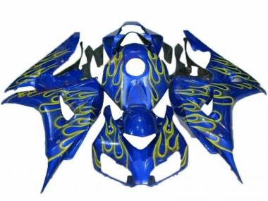 Buy 2006-2007 Yellow Flame Blue Honda CBR1000RR Replacement Fairings UK