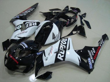 Buy 2006-2007 Black White Repsol Honda CBR1000RR Motorcycle Replacement Fairings UK