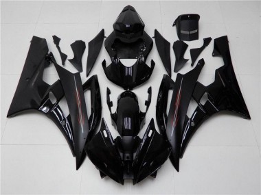 Buy 2006-2007 Glossy Matte Black Yamaha YZF R6 Motor Bike Fairings UK