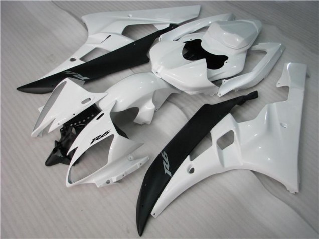 Buy 2006-2007 White Black Yamaha YZF R6 Motorcycle Bodywork UK