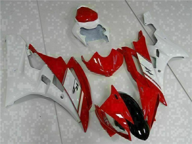 Buy 2006-2007 Red White Yamaha YZF R6 Motorcyle Fairings UK