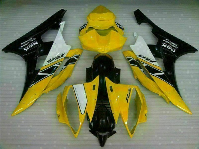 Buy 2006-2007 Yellow Black Yamaha YZF R6 Motorbike Fairing UK