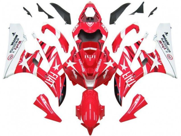 Buy 2006-2007 Red White Star Fiat Yamaha YZF R6 Motorbike Fairings UK