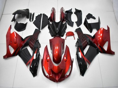 Buy 2006-2011 Red Black Kawasaki ZX14R ZZR1400 Motorcycle Fairing Kits UK