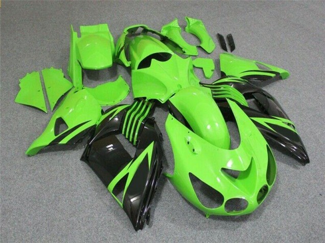 Buy 2006-2011 Green Black Kawasaki ZX14R ZZR1400 Bike Fairings UK