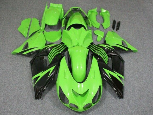 Buy 2006-2011 Green Black Kawasaki ZX14R ZZR1400 Bike Fairings UK