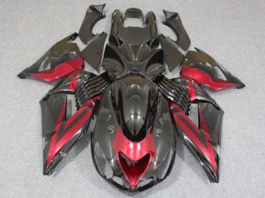 Buy 2006-2011 Black Red Kawasaki ZX14R ZZR1400 Bike Fairings UK