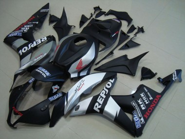 Buy 2007-2008 Matte Black Silver Repsol Honda CBR600RR Motor Bike Fairings UK