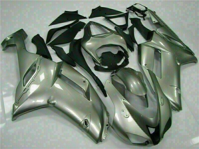 Buy 2007-2008 Silver Kawasaki ZX6R Motorcycle Fairings Kits UK