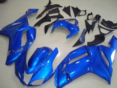 Buy 2007-2008 Blue Kawasaki ZX6R Motorcycle Fairings Kit UK