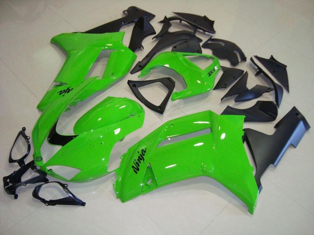 Buy 2007-2008 Green Matte Black Kawasaki ZX6R Motorcycle Fairing UK