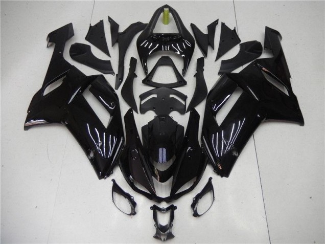 Buy 2007-2008 Glossy Black Kawasaki ZX6R Motorcycle Bodywork UK