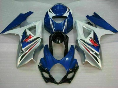 Buy 2007-2008 Blue White Suzuki GSXR 1000 K7 Bike Fairings UK