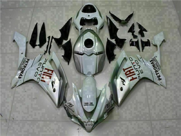 Buy 2007-2008 White Yamaha YZF R1 Motorcycle Fairings Kits UK